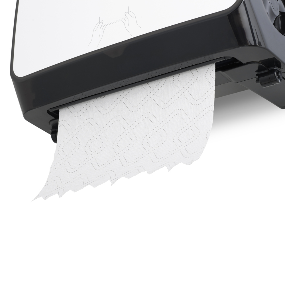 Scott® Slimroll™ Manual Towel Dispenser (47091), White, for Scott® Orange Core Towels, 12.65" x 13.02" x 7.18" (Qty 1) - 47091