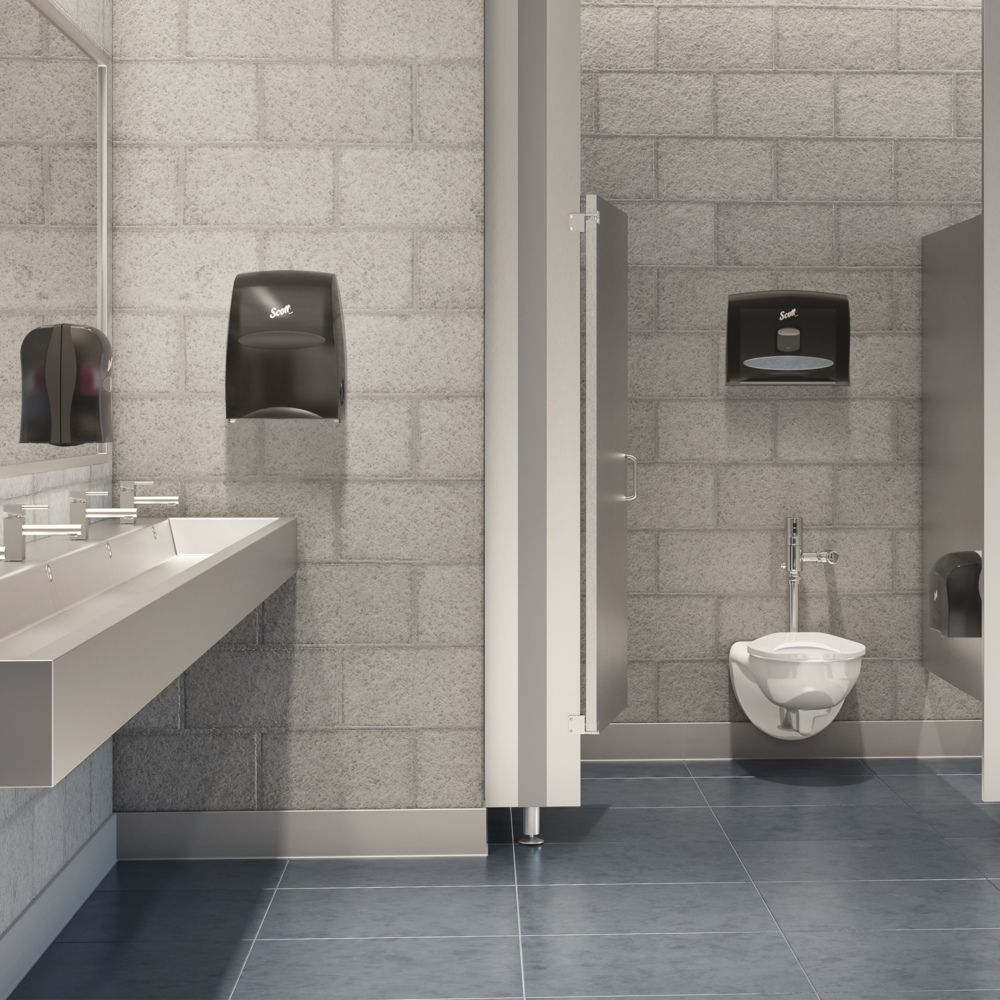 Scott® Essential Automatic Towel Dispenser, Smoke, Purple Core - 48860