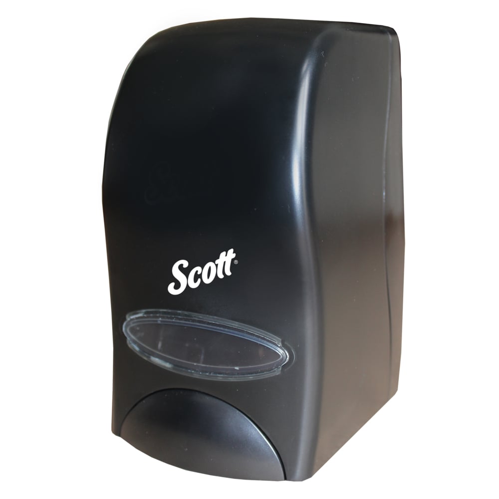 Distributrice manuelle de produits pour les soins de la peau en cartouche Scott Essential (92145), capacité de 1 L, 4,85 po x 8,36 po x 5,43 po, noire, 1/caisse - 92145
