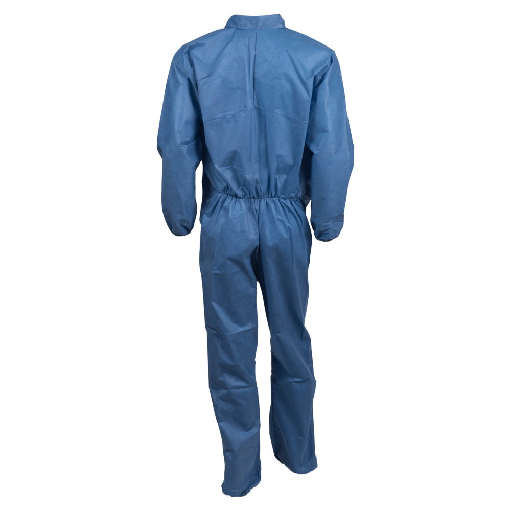 KleenGuard™ A20 Breathable Particle Protection Coveralls (58504), REFLEX Design, Zip Front, Elastic Back, Wrists & Ankles, Blue Denim, XL, 24 / Case - 58504