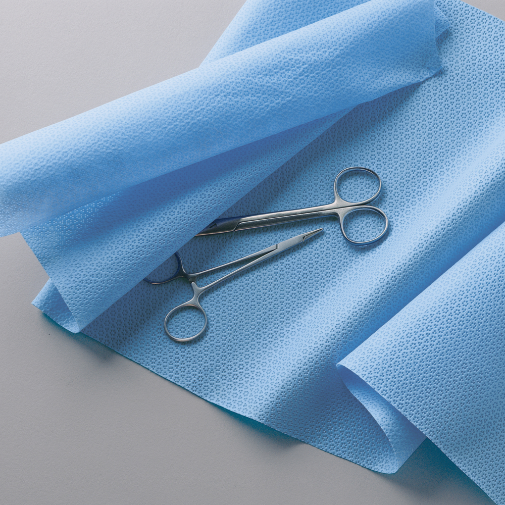 Emballage pour la stérilisation Kimtech Kimguard KC 500 (68130), pour traitement stérile, bleu, 30 po x 30 po, 250 feuilles/caisse - 68130