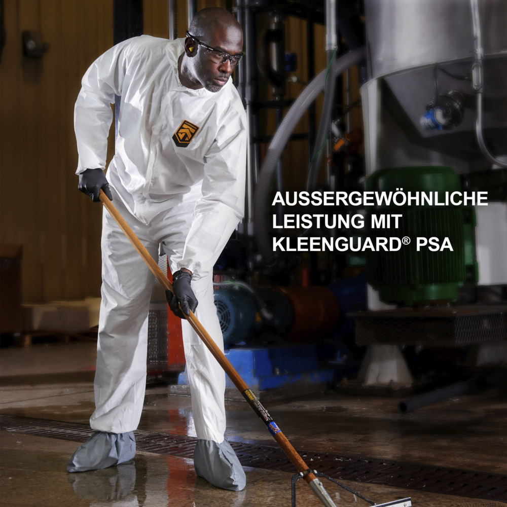 KleenGuard® A30 overalls met capuchon voor bescherming tegen waterspatten of chemische spatten 98005 - PBM - 25 x witte overalls voor eenmalig gebruik in maat 2XL - 98005