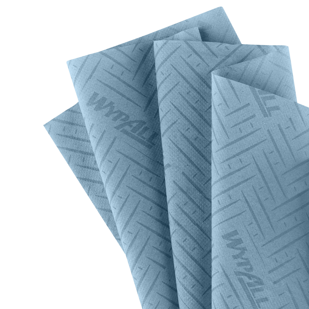 WypAll® L10 Large Roll Wipers 7394 - Blue Roll Wiping Paper - 1 Jumbo Roll x 2,895 Blue Cleaning Wipes (1,100m Total) - 7394