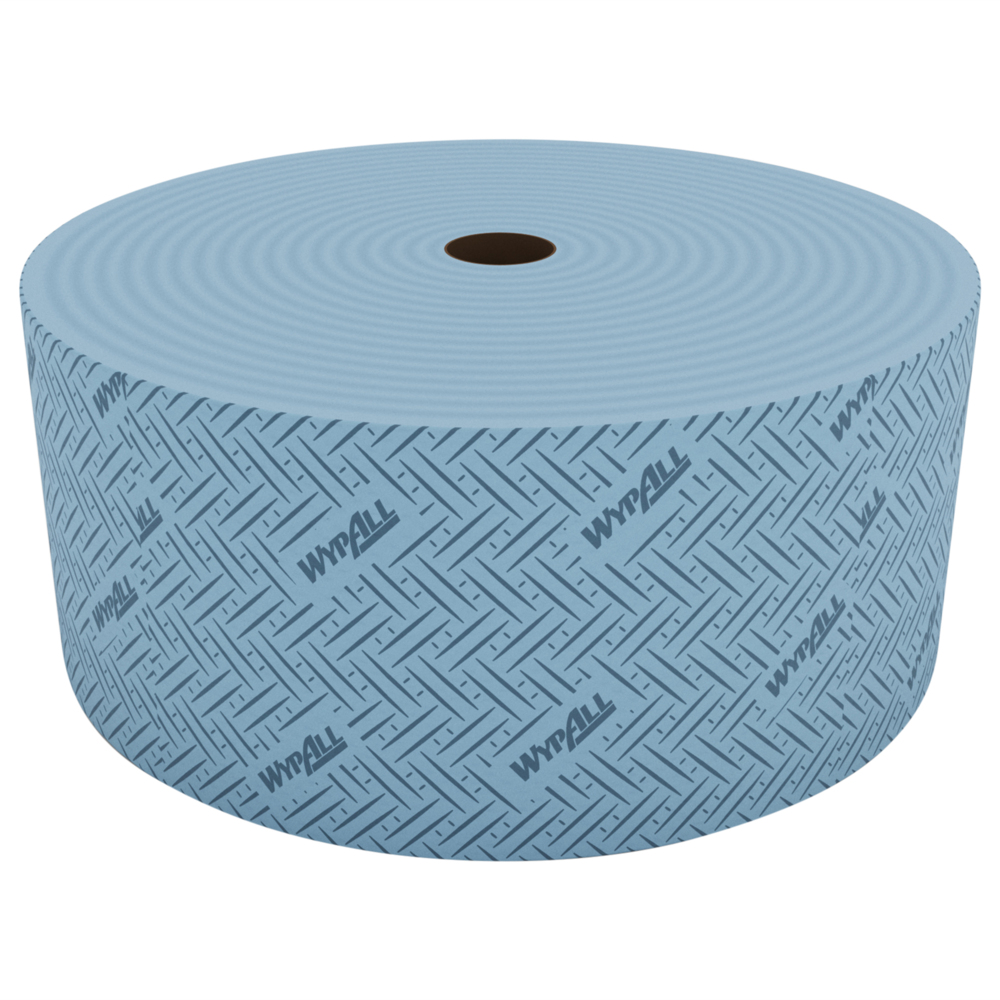 WypAll® L10 Large Roll Wipers 7394 - Blue Roll Wiping Paper - 1 Jumbo Roll x 2,895 Blue Cleaning Wipes (1,100m Total) - 7394