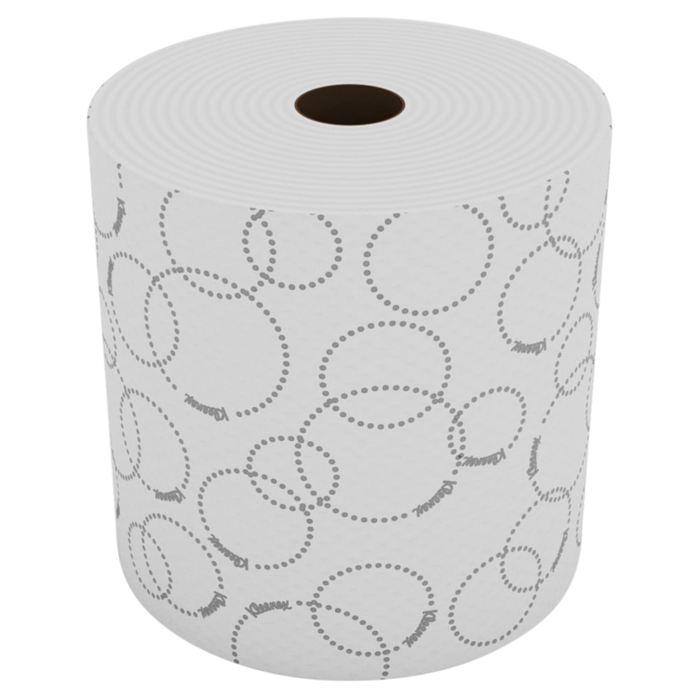 Kleenex® Rolled Hand Towels 6562 - 2 Ply Paper Towel Rolls - 3 Roll Towels x 115m White, Embossed, Paper Hand Towels (345m Total) - 6562