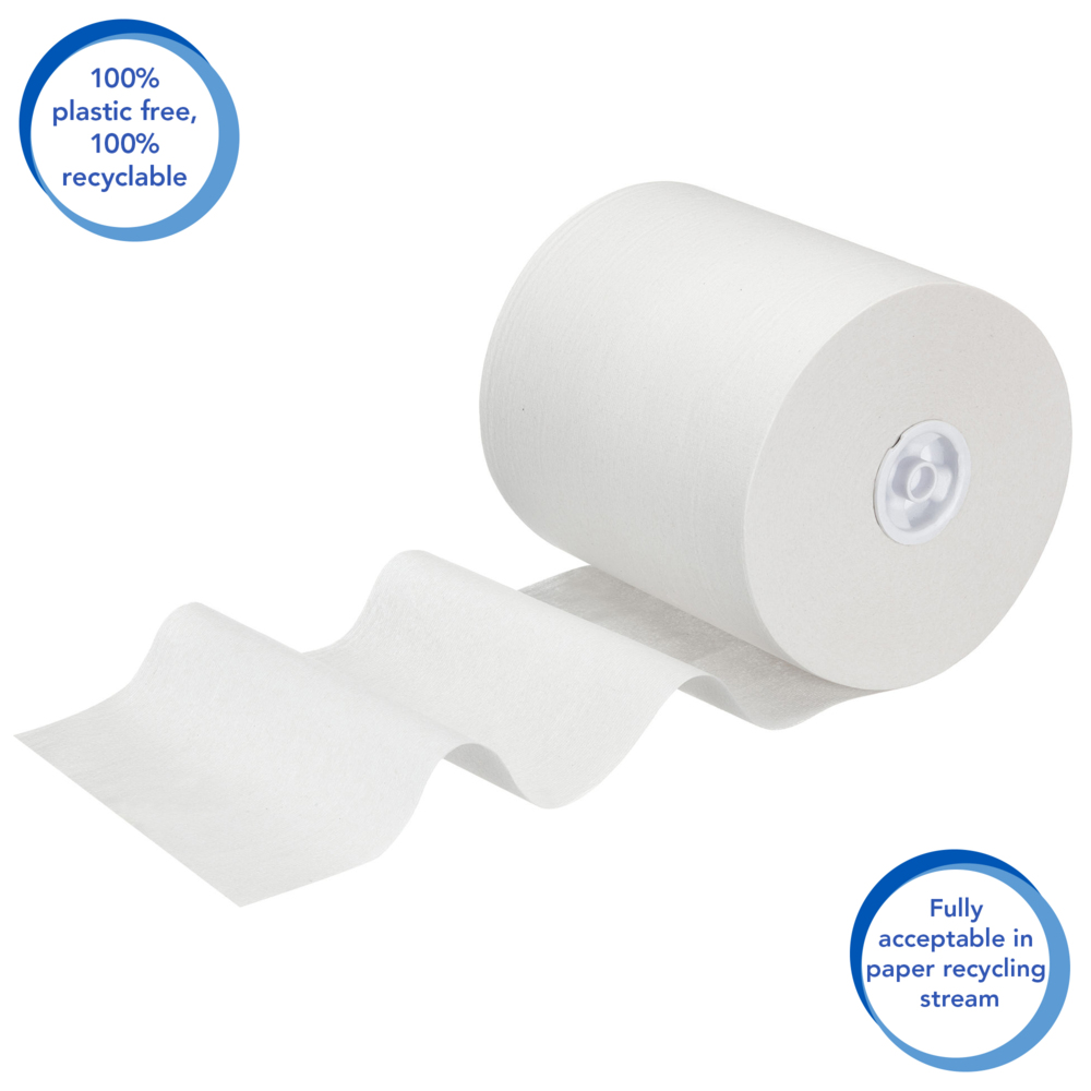 Essuie-mains roulés Scott® Control™ 6699 – Essuie-mains en papier jetables 2 épaisseurs – 6 rouleaux d'essuie-mains en papier x 200 m d'essuie-mains en papier blanc (1 200 m au total) - 6699