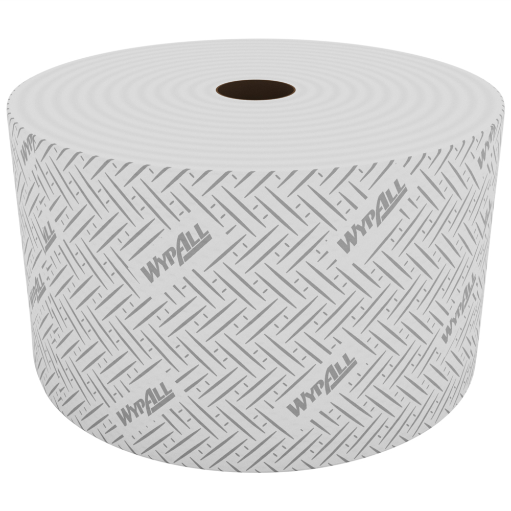 WypAll® L10 Standard Roll Wipers 7392 - Jumbo Roll Wiping Paper - 1 Standard Roll x 1,320 White Cleaning Wipes (502m Total) - 7392