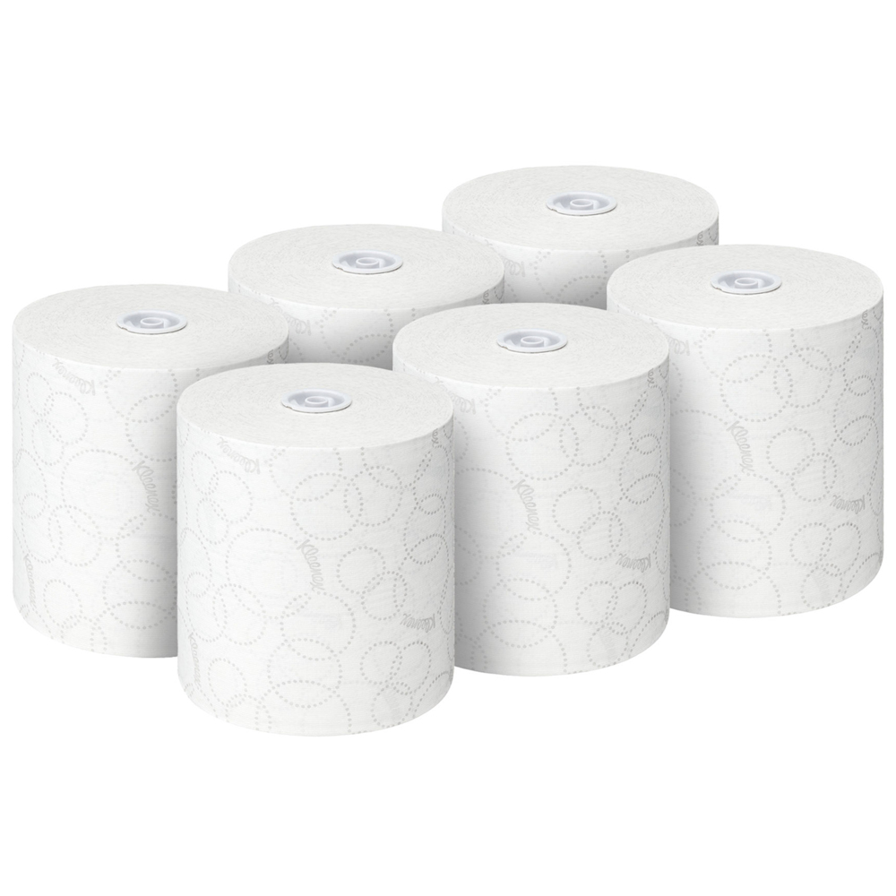 Kleenex® Ultra™ Rollenpapiertücher 6780 – 2-lagige Rollenhandtücher – 6 x 150 m weiße Papiertuchrollen - 6780