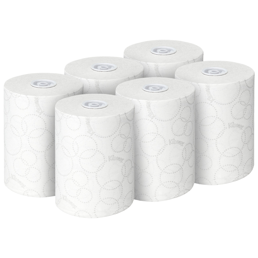 Kleenex® Ultra™ Slimroll™ Rolled Paper Towels 6781 - Rolled 2 Ply Hand Towels - 6 x 100m White Paper Towel Rolls - 6781