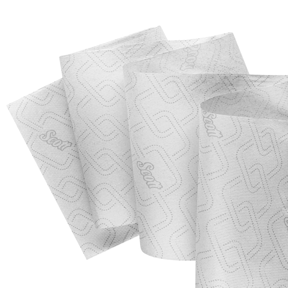 Scott® Control™ Slimroll™ Hand Towels (PBS) 6551 - 2 Ply Paper Towel Rolls - 6 Roll Towels x 110m White, Embossed, Paper Hand Towels (660m Total) - 6551