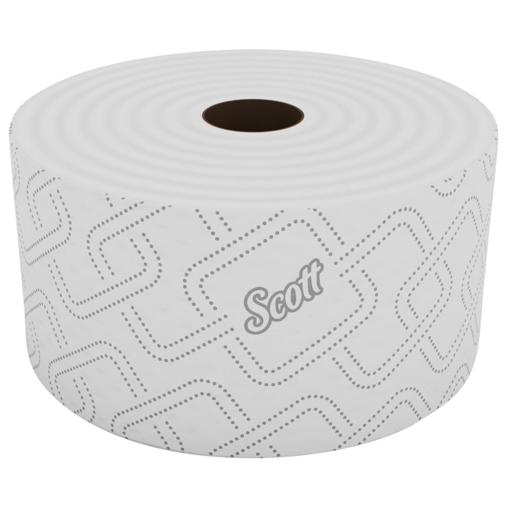 Scott® Essential™ Toilet Tissue 8598 - Jumbo Toilet Paper Rolls - 6 Toilet Rolls x 440m White, Embossed Bath Tissue (2,640m Total) - 8598
