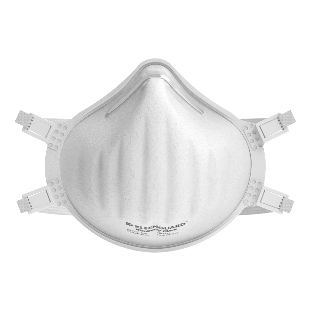 KleenGuard™ 3400 Series N95 Particulate Respirator (54627), RA3415 Molded Cup Style, NIOSH-Approved, Regular Fit, White (10 Respirators/Box, 12 Boxes/Case, 120 Respirators/Case) - 54627