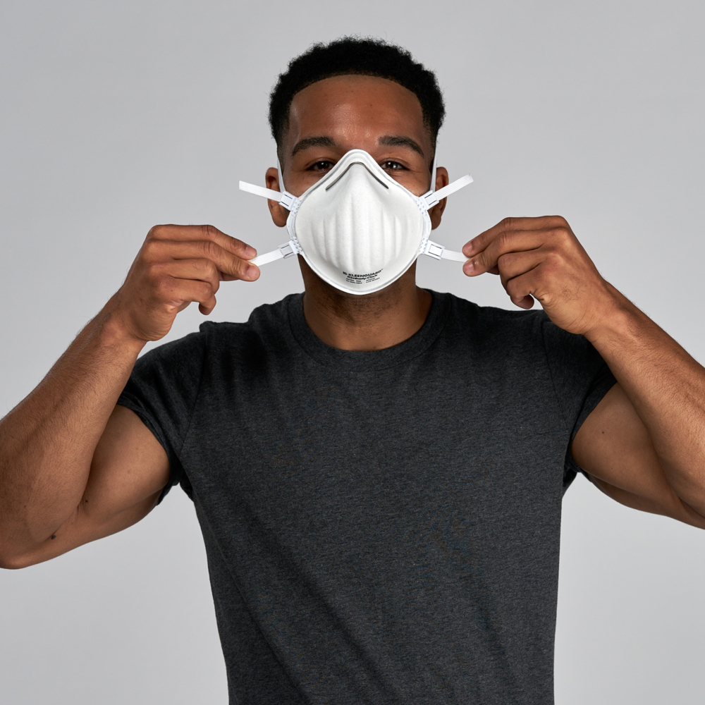 KleenGuard™ 3400 Series N95 Particulate Respirator: RA3415 Molded Cup Style (54627), NIOSH-Approved, Regular Size, White, 10 Respirators/Box, 12 Boxes/Case, 120 Respirators/Case - 54627