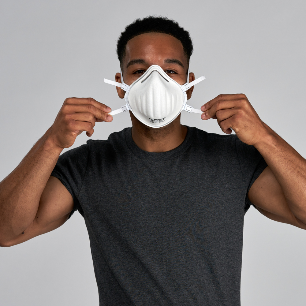 KleenGuard™ 3400 Series N95 Particulate Respirator (54627), RA3415 Molded Cup Style, NIOSH-Approved, Regular Fit, White (10 Respirators/Box, 12 Boxes/Case, 120 Respirators/Case) - 54627