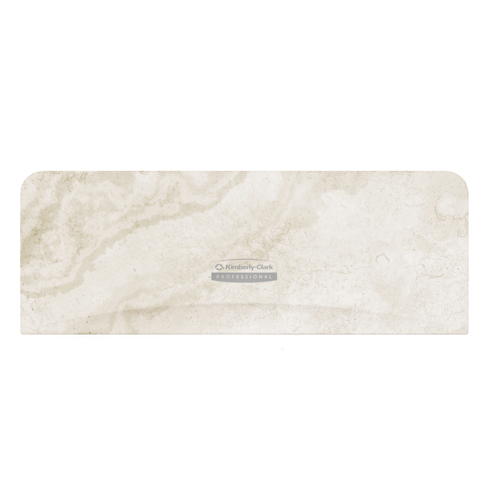 Plaque de revêtement ICON™ de Kimberly-Clark Professional (58793), au motif de marbre chaud, pour distributrice de quatre rouleaux de papier hygiénique en rouleau standard sans mandrin; une plaque de revêtement par caisse - 58793