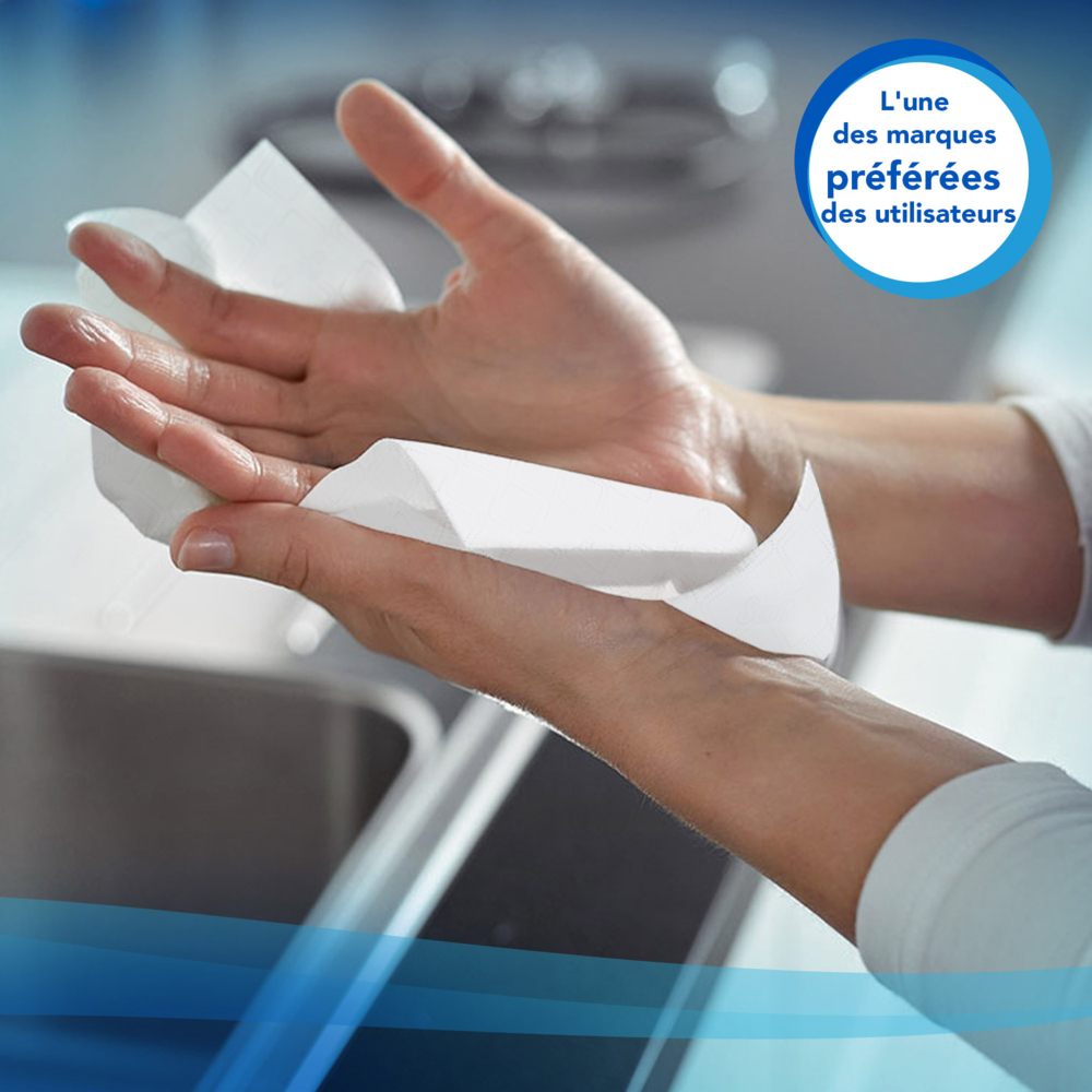 Scott® Essential™ Hand Towels 6656 - Narrow-Fold Paper Hand Towels - 12 Clips x 340 White Paper Towels (4,080 Total) - 6656