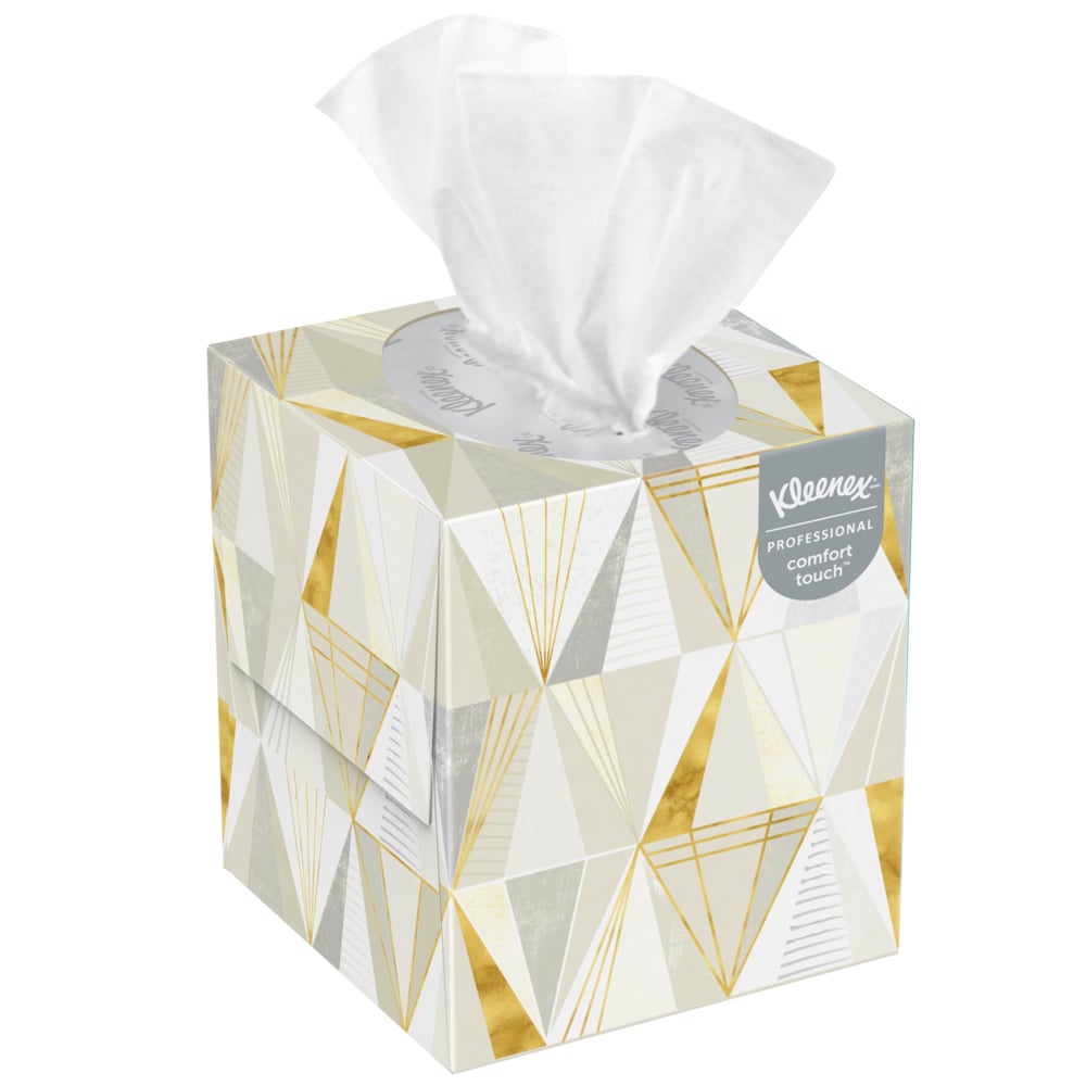 Cube de mouchoirs professionnel de Kleenex® pour entreprise (21200), boîte de mouchoirs verticale, 12 paquets/caisse, 3 boîtes/paquet, 36 boîtes/caisse  - 21200