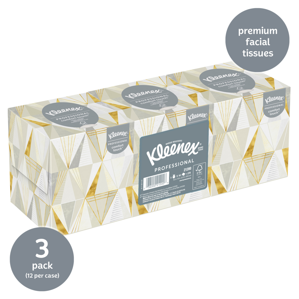 Kleenex® Professional Facial Tissue Cube for Business (21200), Upright ...