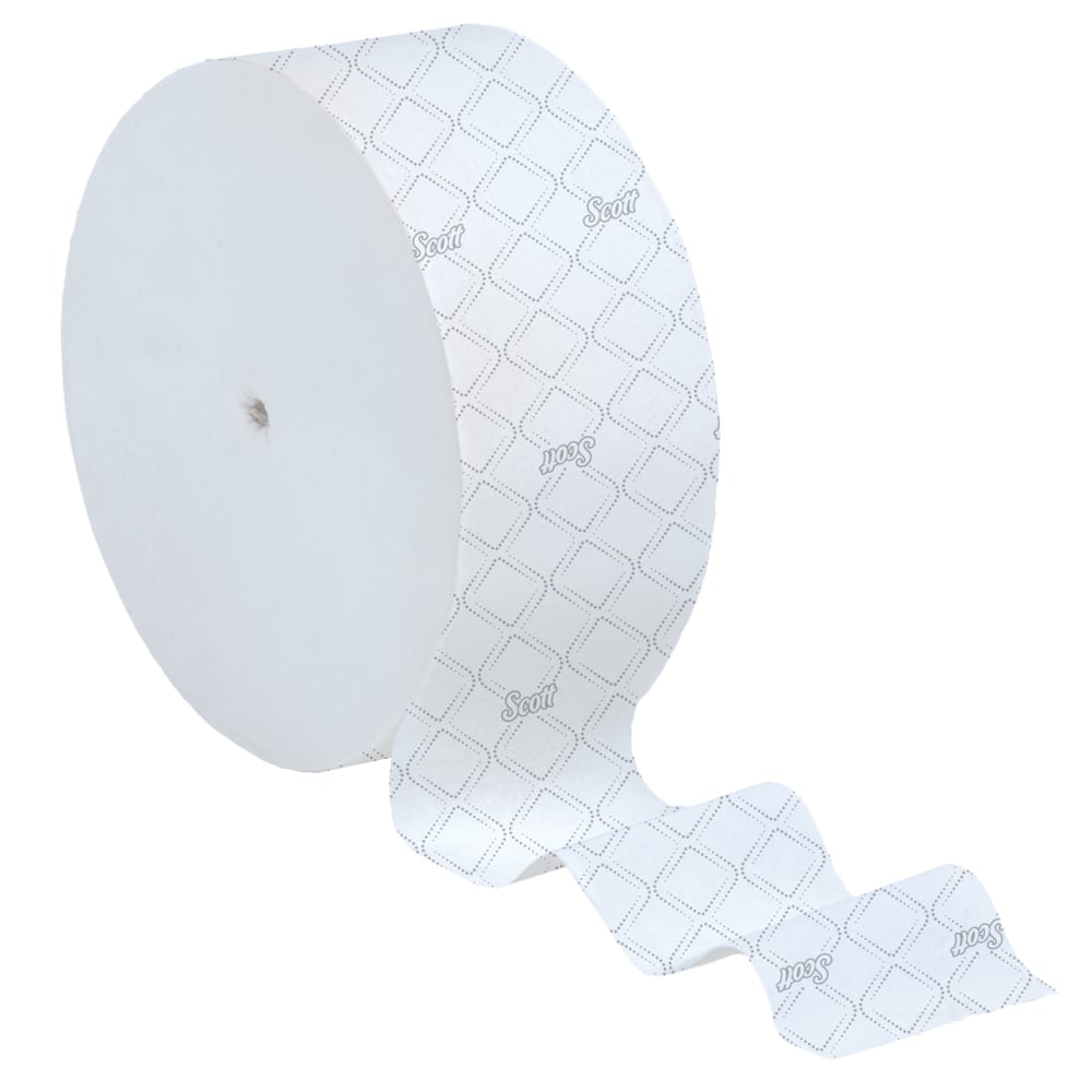 Scott® Coreless High-Capacity Jumbo Roll Toilet Paper (07006), with Elevated Design, 2-Ply, White, (1,150'/Roll, 12 Rolls/Case, 13,800'/Case) - 07006