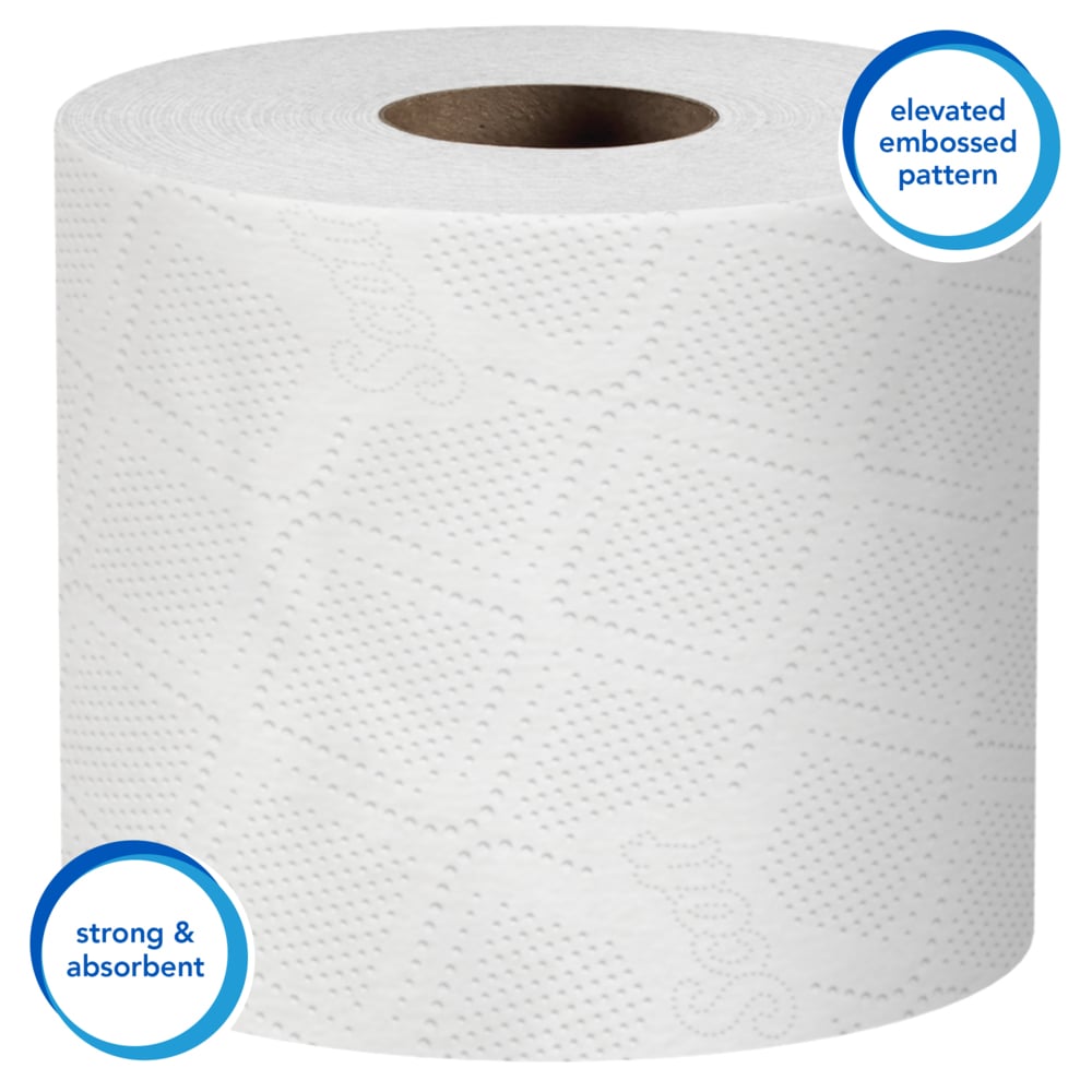 Scott® Essential Professional Standard Roll Bathroom Tissue (05102), White, 80 Rolls / Case, 1,210 Sheets / Roll, 96,800 Sheets / Case;Scott® Professional Standard Roll Bathroom Tissue (05102), White, 80 Rolls / Case, 1,210 Sheets / Roll, 96,800 Sheets / Case - 05102