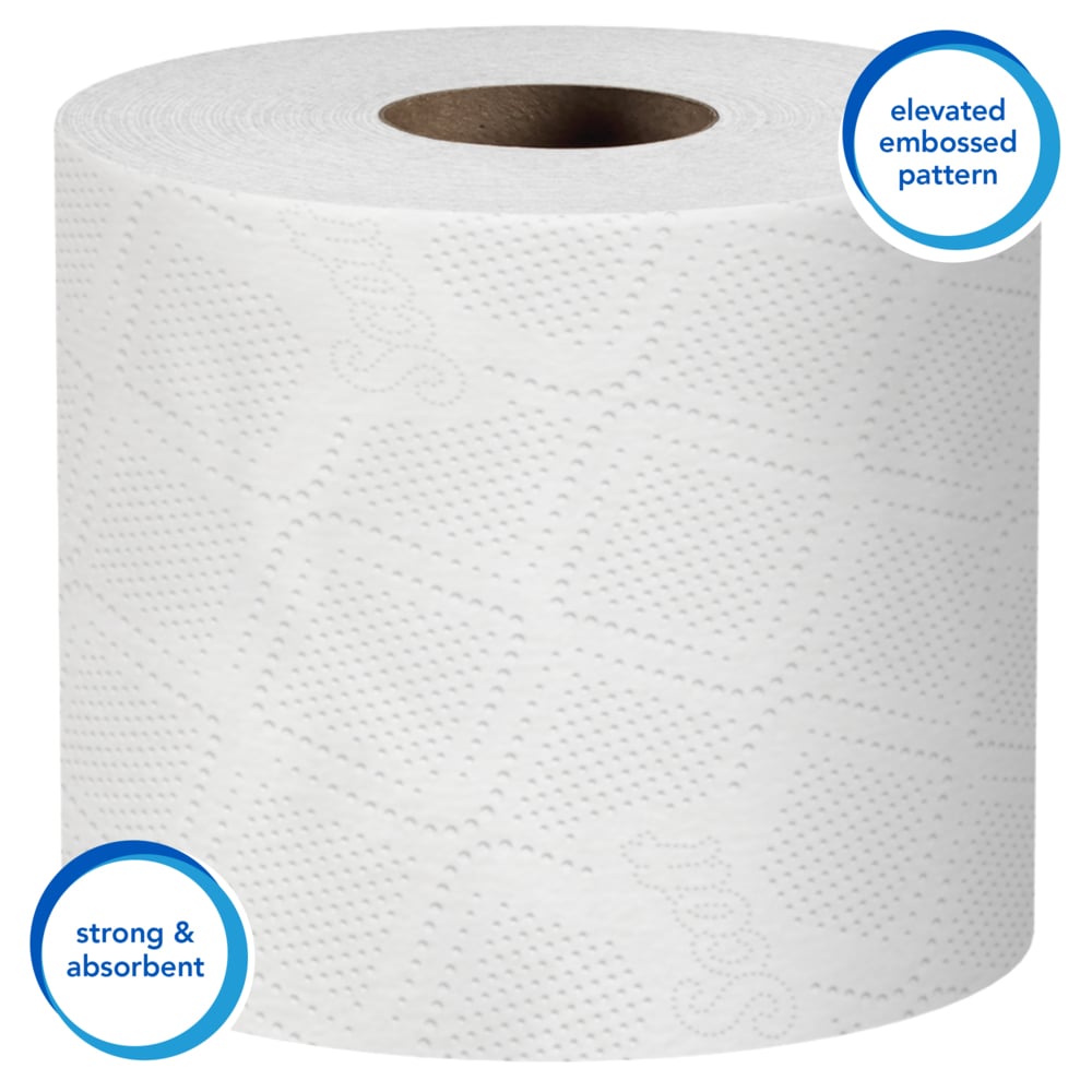 Scott® Professional Standard Roll Bathroom Tissue (05102), White, 80 Rolls / Case, 1,210 Sheets / Roll, 96,800 Sheets / Case - 05102