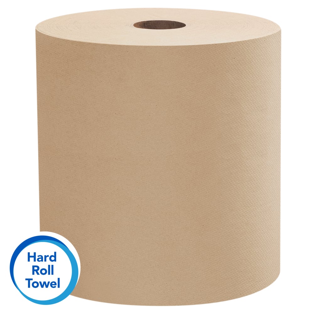 Poly-bag Protected Brown 1 Individual Roll of 800 Kimberly Clark 04142 Scott Hard Roll Paper Towels 8 x 800 Roll 