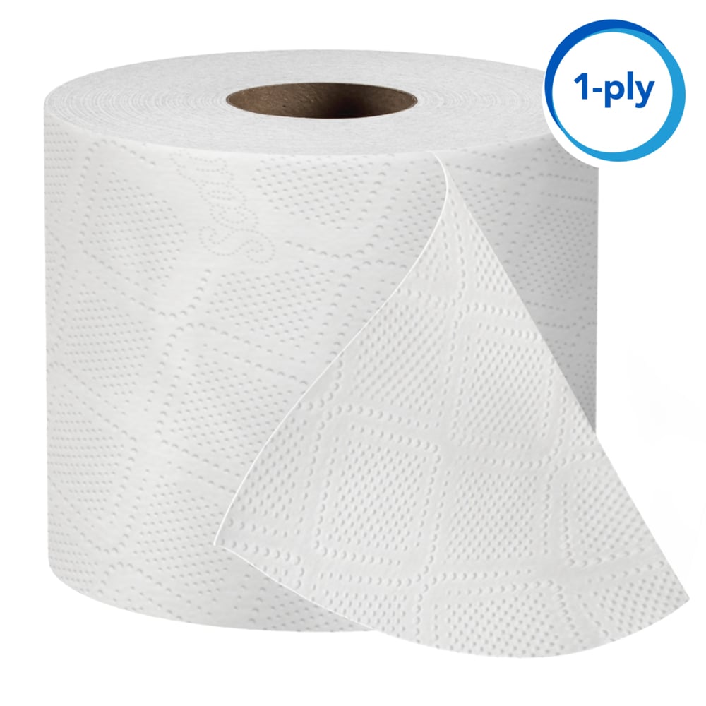 Scott Essential Standard Roll Toilet Paper, 04460, Core, 4.1 x 4.0 | 80 Rolls/Case