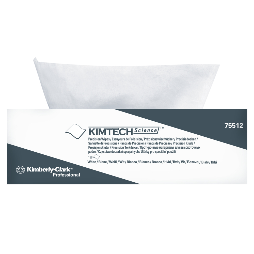 Kimtech™ Science Precision Wipes (75512), White, 15 Pop-Up Boxes / Case, 198 Sheets / Box, 2,970 Sheets / Case - 75512