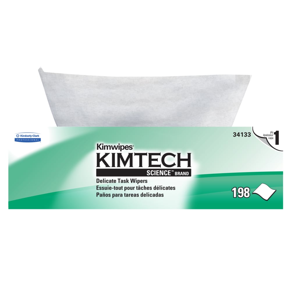 Kimtech Science™ Kimwipes® Delicate Task Wipes (34133), Pop-Up Box, White (198 Sheets/Box, 15 Boxes/Case, 2,970 Sheets/Case) - 34133
