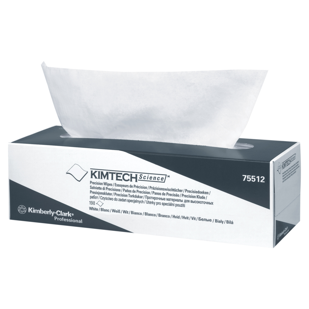 Kimtech™ Science Precision Wipes (75512), White, 15 Pop-Up Boxes / Case, 198 Sheets / Box, 2,970 Sheets / Case - 75512