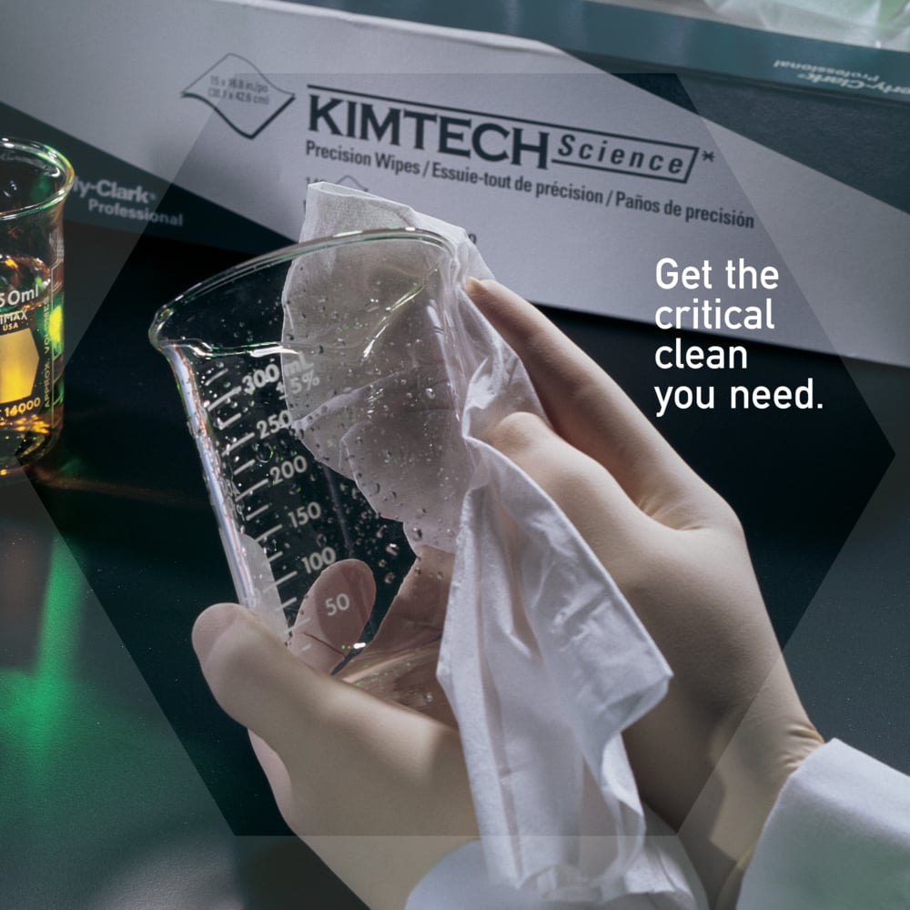 Kimtech™ Science Precision Wipes (75512), White, 15 Pop-Up Boxes / Case, 198 Sheets / Box, 2,970 Sheets / Case - 75512