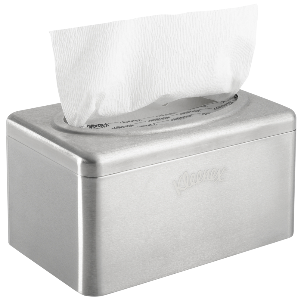 Distributeur d'essuie-mains en boîte distributrice Kleenex® 9924 - Acier inoxydable - 9924