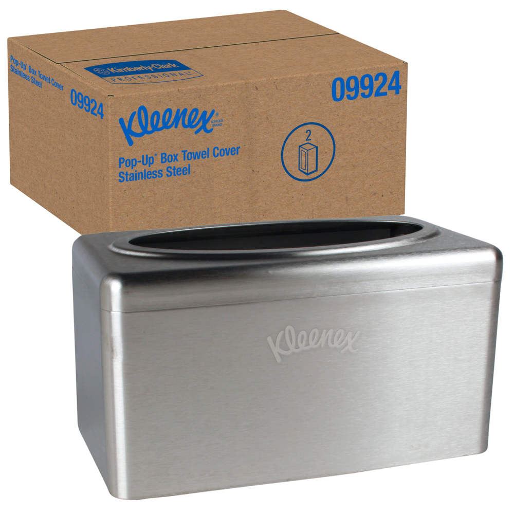 Distributeur d'essuie-mains en boîte distributrice Kleenex® 9924 - Acier inoxydable - 9924