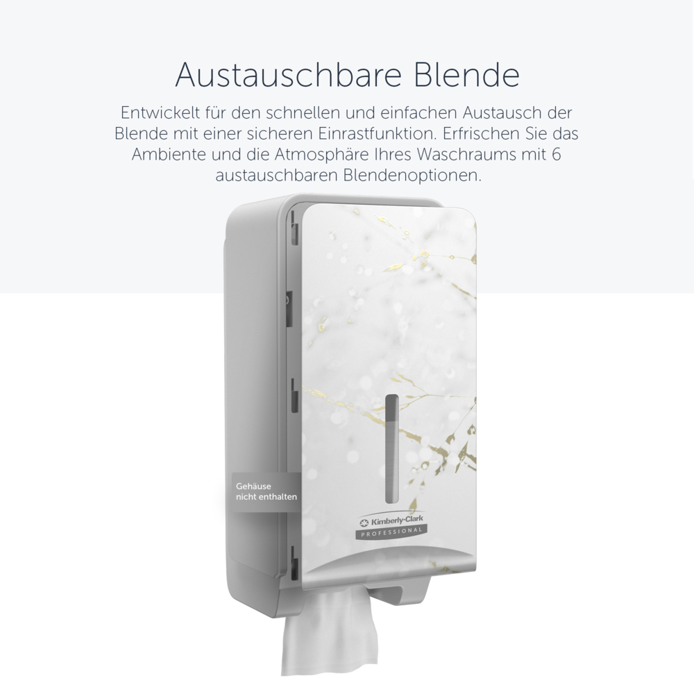 Façade Kimberly-Clark Professional™ ICON™ (58829), Fleurs de Cerisier, pour distributeur de papier toilette plié ; 1 façade par colis - 58829