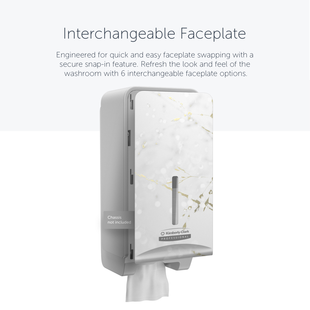 Façade Kimberly-Clark Professional™ ICON™ (58829), Fleurs de Cerisier, pour distributeur de papier toilette plié ; 1 façade par colis - 58829