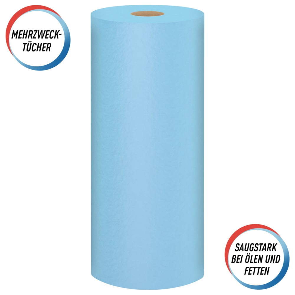 Essuie-mains Scott® Shop Towels Original 75147 - Essuie-mains bleus pour essuyage intensif - 12 paquets de 1 rouleau bleu de 55 essuie-mains jetables (total de 660 essuie-mains) - 75147