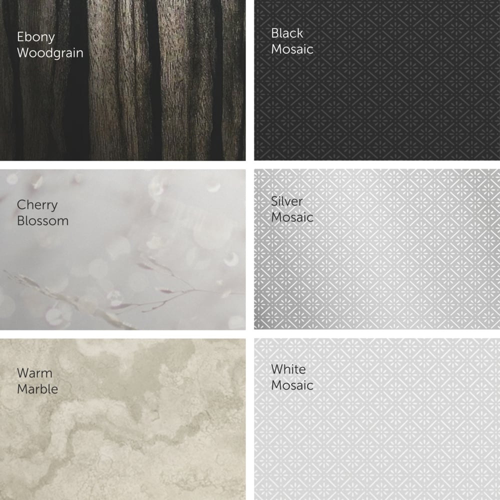 Distributeur de papier toilette plié Kimberly-Clark Professional™ ICON™ (53659), boîtier gris avec façade Mosaïque Argentée ; 1 distributeur et façade par colis - 53659