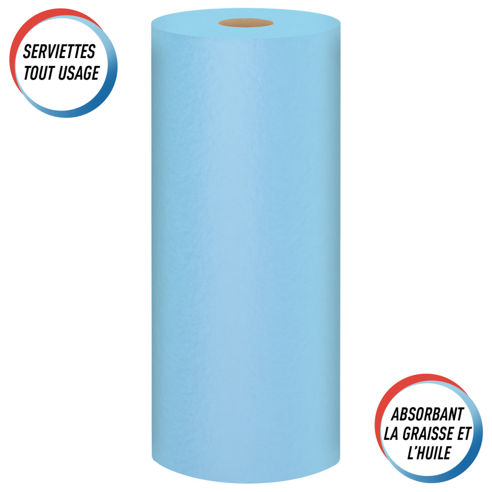 Essuie-mains Scott® Shop Towels Original 75143 - Essuie-mains bleus pour essuyage intensif - 10 paquets de 3 rouleaux bleus de 55 essuie-mains jetables (total de 1 650 essuie-mains) - 75143