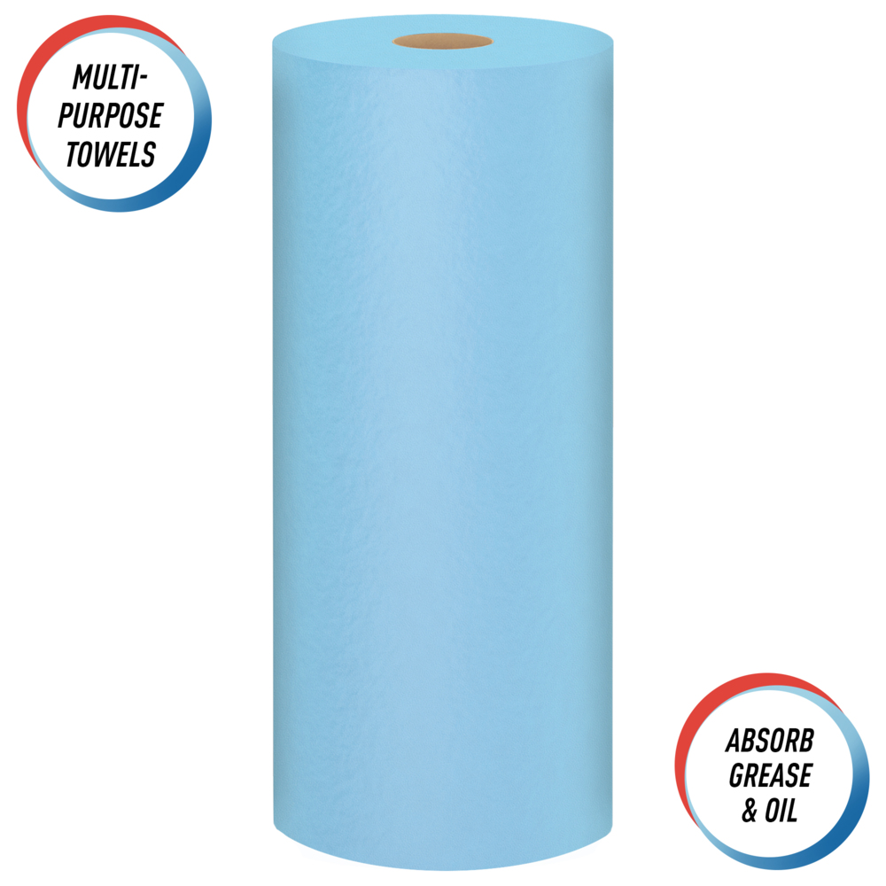 Essuie-mains Scott® Shop Towels Original 75143 - Essuie-mains bleus pour essuyage intensif - 10 paquets de 3 rouleaux bleus de 55 essuie-mains jetables (total de 1 650 essuie-mains) - 75143