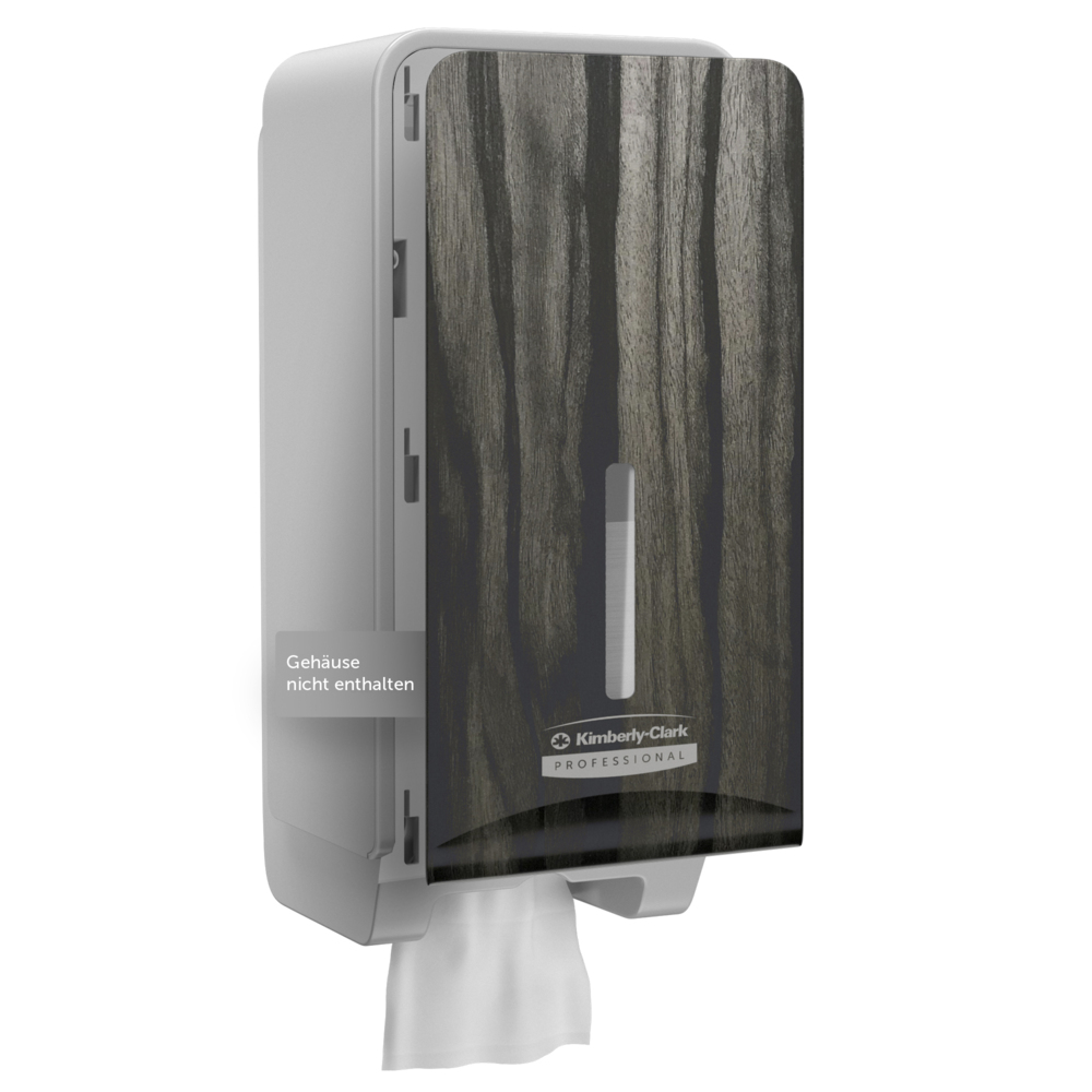 Façade Kimberly-Clark Professional™ ICON™ (58839), Bois d'Ébène, pour distributeur de papier toilette plié ; 1 façade par colis - 58839