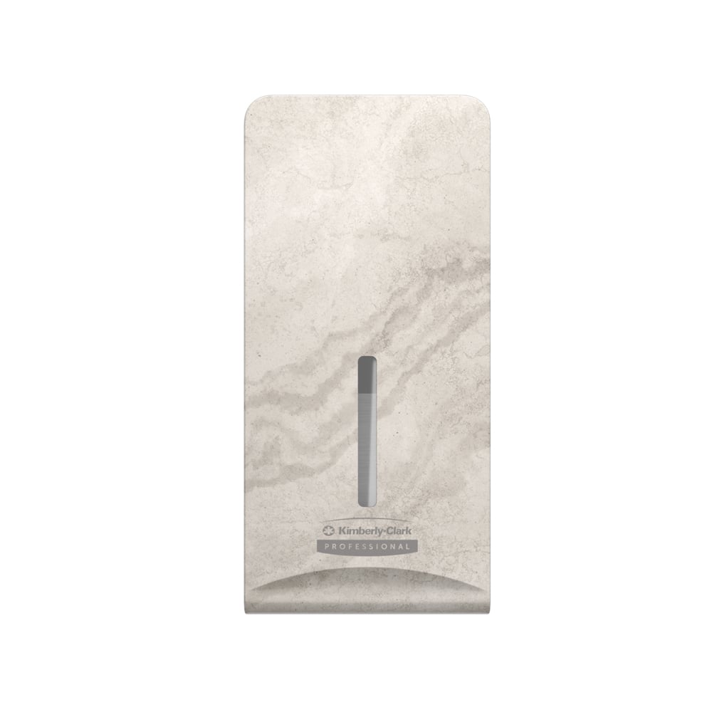 Kimberly-Clark Professional™ ICON™-Blende (58799) im Design „Warmer Marmor“, für Spender für Einzelblatt-Toilettenpapier; 1 Blende pro Karton - 58799