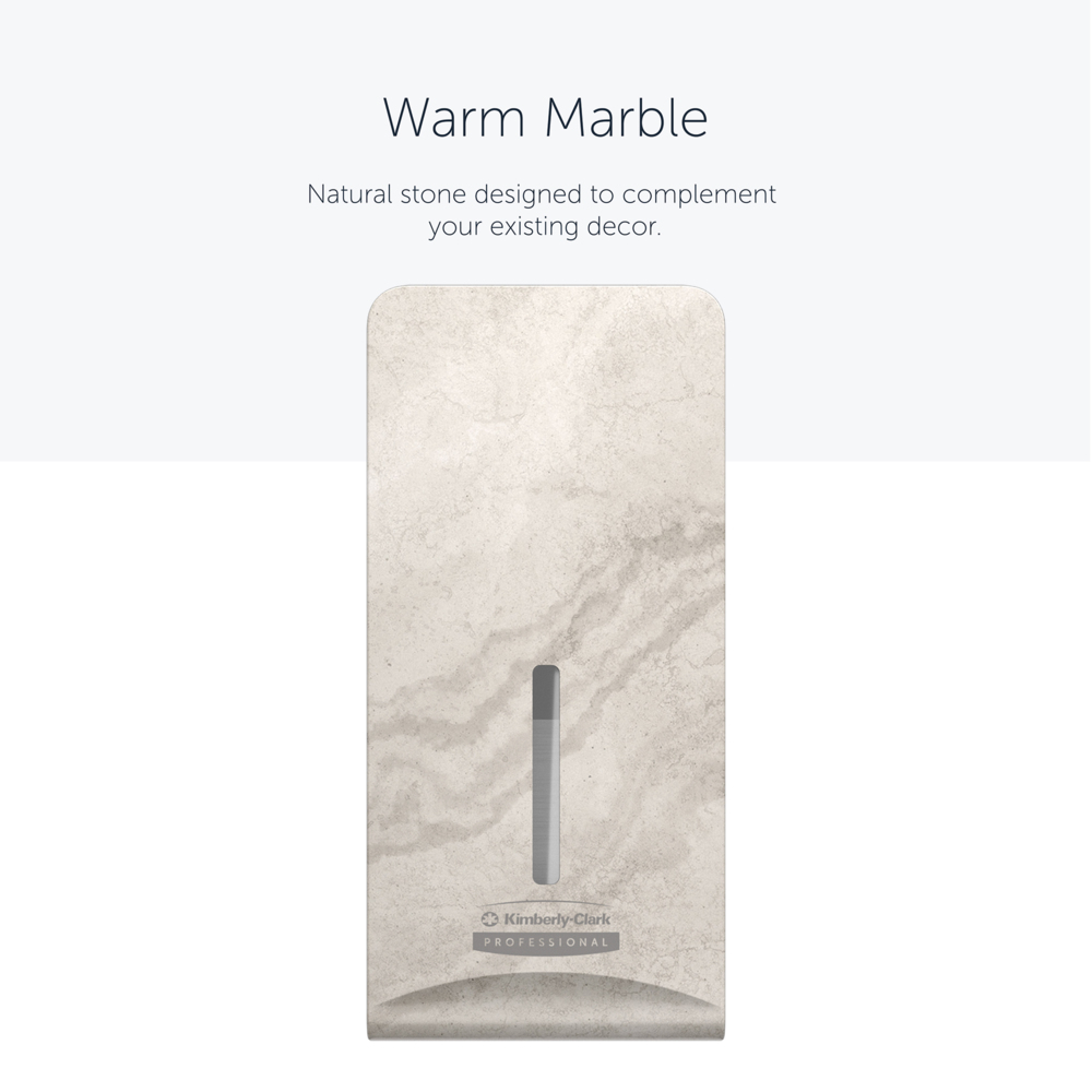 Façade Kimberly-Clark Professional™ ICON™ (58799), Marbre Chaud, pour distributeur de papier toilette plié ; 1 façade par colis - 58799
