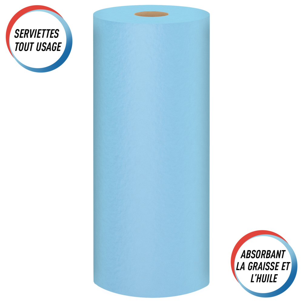 Essuie-mains Scott® Shop Towels Original 75130 - Essuie-mains bleus pour essuyage intensif - 30 paquets de 1 rouleau bleu de 55 essuie-mains jetables (total de 1 650 essuie-mains) - 75130