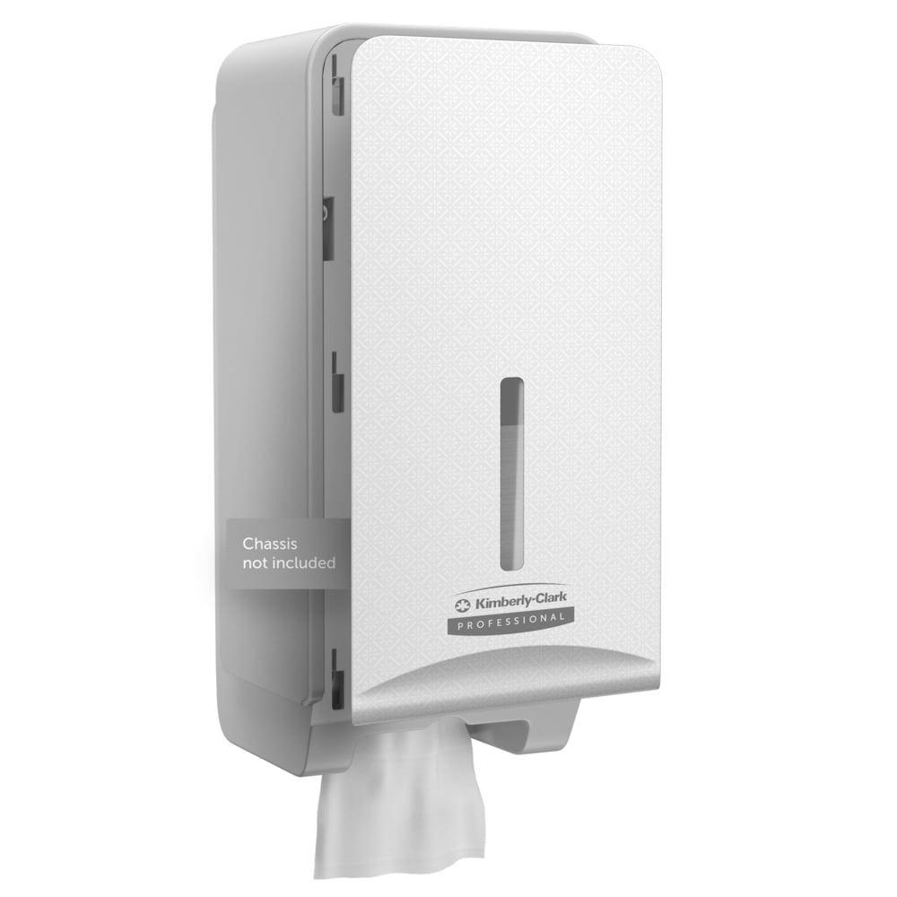 façade Kimberly-Clark Professional™ ICON™ (58779), Mosaïque Blanche, pour distributeur de papier toilette plié ; 1 façade par colis - 58779
