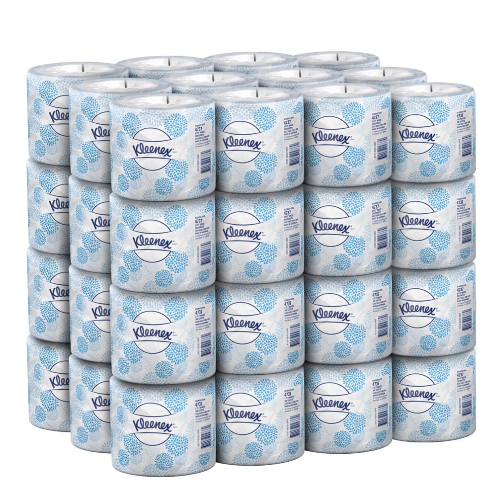 KLEENEX® Executive Toilet Tissue (4737), 2 Ply, 48 Rolls / Case, 300 Sheets / Roll (14,400 Sheets) - S050058891