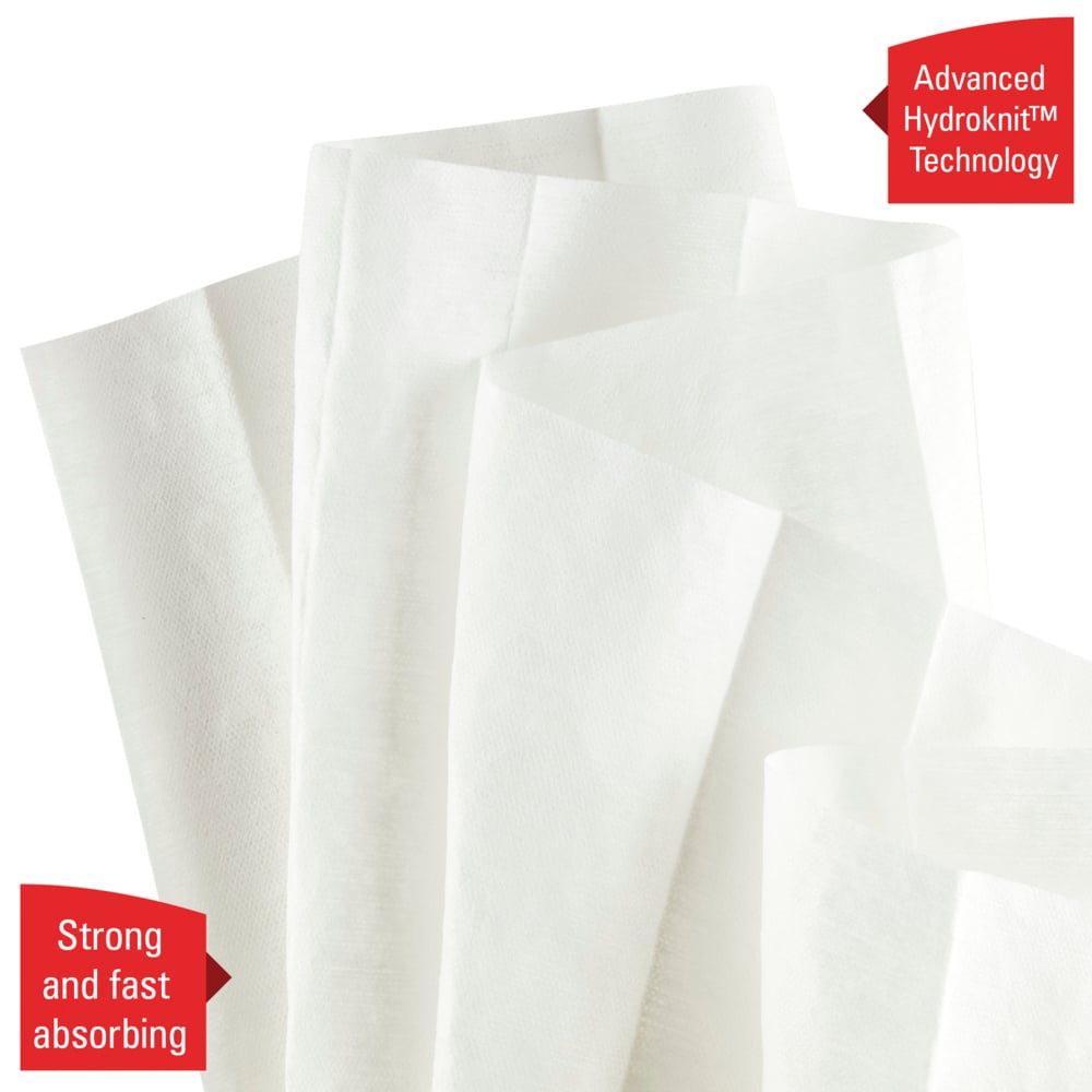 Chiffons WypAll® X60 General Clean™ 6035 – Chiffons blancs – 1 boîte BRAG™ x 200 chiffons de nettoyage blancs - 6035