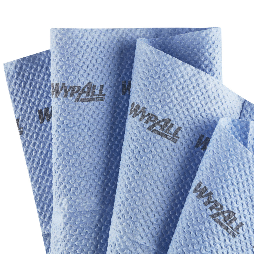 Paños industriales Wypall® ForceMax Power Clean™ 7569 - Paños de limpieza industrial - 1 caja x 480 paños de limpieza azules - 7569