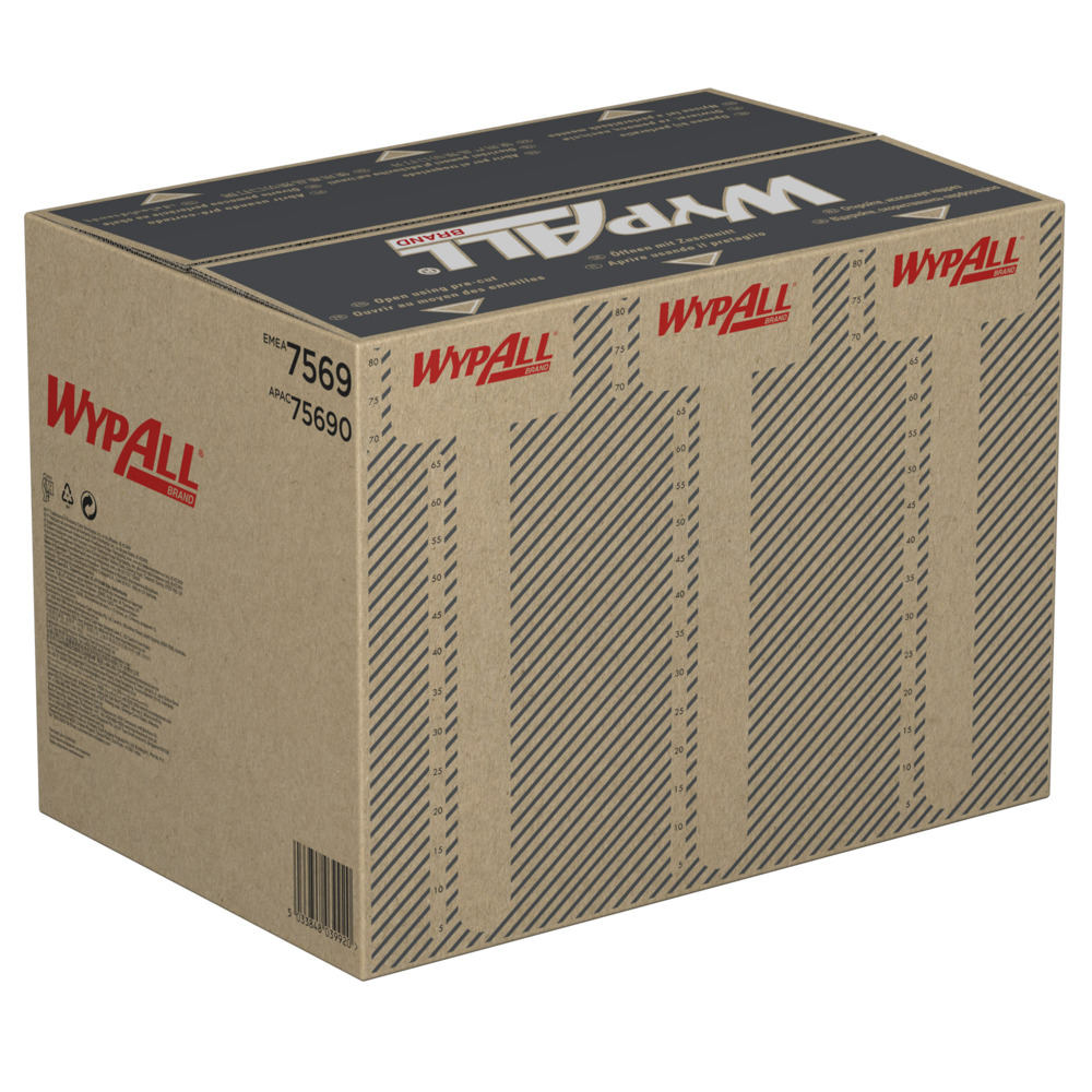Paños industriales Wypall® ForceMax Power Clean™ 7569 - Paños de limpieza industrial - 1 caja x 480 paños de limpieza azules - 7569