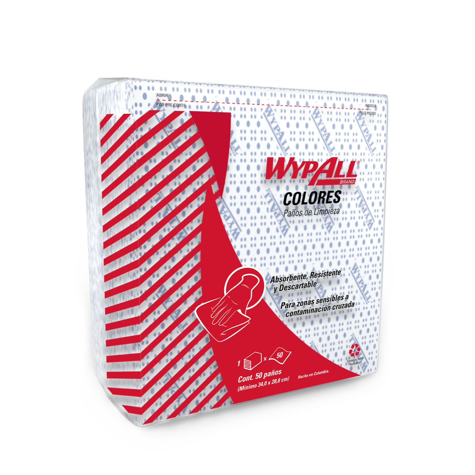 WypAll® Paños de limpieza X50 Azul Doblados Liso, 30228872, Paños de  Limpieza, 8 paquetes x 50 paños (400 en total)