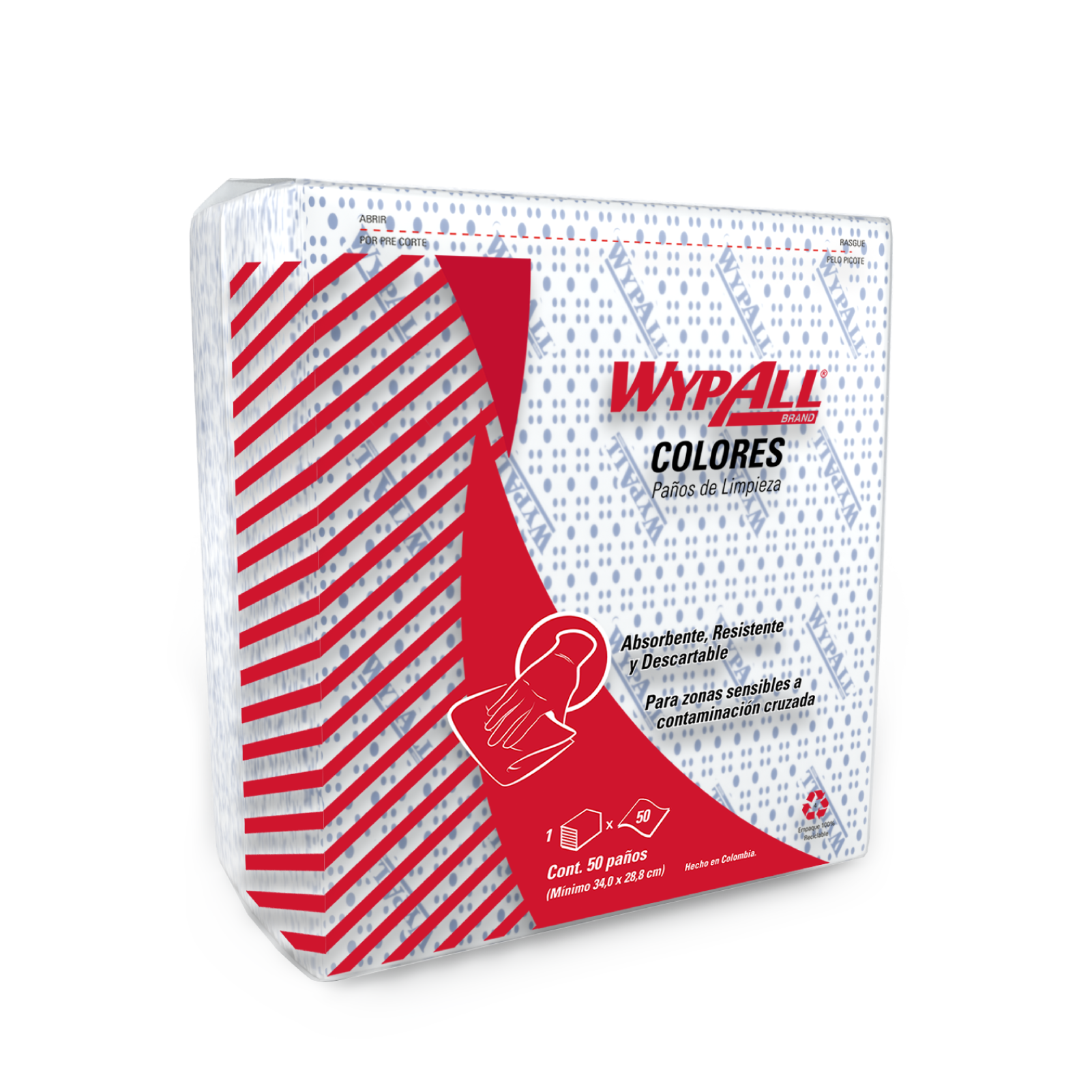 WypAll® Paños de limpieza X50 Azul Doblados Liso, 30228872, Paños de  Limpieza, 8 paquetes x 50 paños (400 en total)